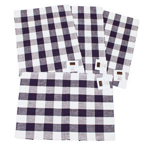 NWT Madison Buffalo Check Black & White Place Mats Placemats set of 4